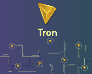 cryptocurrency tron blockchain circuit networking vector image