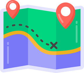 Route map Royalty Free Vector Image - VectorStock