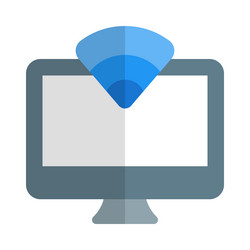 Wireless internet access on a desktop vector