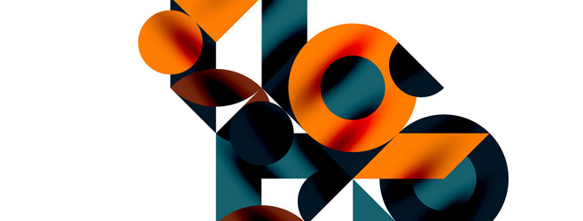 circle pattern round elements with lines vector image