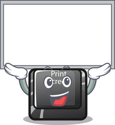 up board button print screen computer vector image