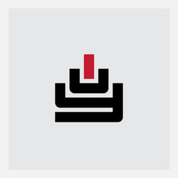 yu - monogram or logotype design element icon vector image