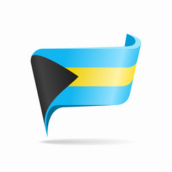 bahamian flag map pointer layout vector image