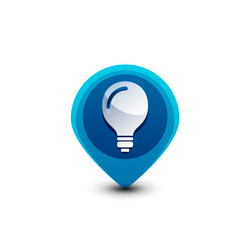 light bulb new idea concept web button vector image