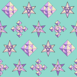 seamless patterns with abstract ornament vector image