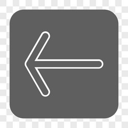arrow left rounded square button vector image