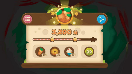 complete set of level button game ui pop-up icon vector image