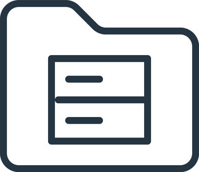 database icon isolated on white background vector image