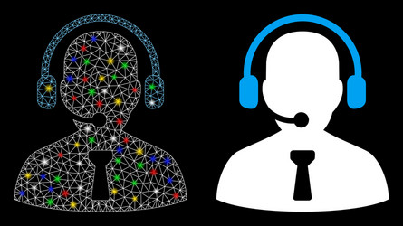 flare mesh 2d reception operator icon with vector image