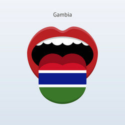 gambia language abstract human tongue vector