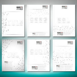three dimensional mesh stylish words- html5 css3 vector image