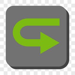turn right rounded square button vector image