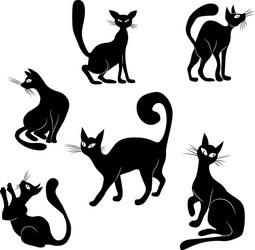 Black cat head vector illustration. Simple cartoon cat icon. Black  silhouette of a cat 7313124 Vector Art at Vecteezy