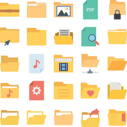 Folder icon set every sing can easily modify vector