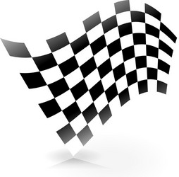 Realistic detailed 3d checkered racing flag Vector Image