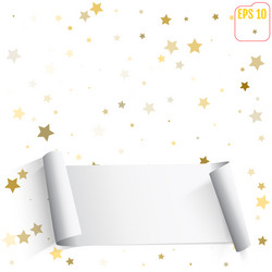random falling gold stars with frame for text vector image