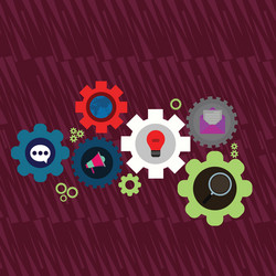 set of global social networking icons inside vector image