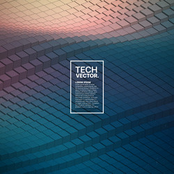 technology 3d waveform abstract background vector image
