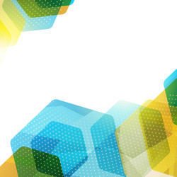 abstract hexagon geometric colorful background vector image
