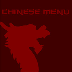 colored chinese menu design with text vector