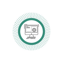 command computer function process progress line vector image