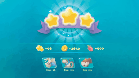 complete set of level button game ui pop-up icon vector image