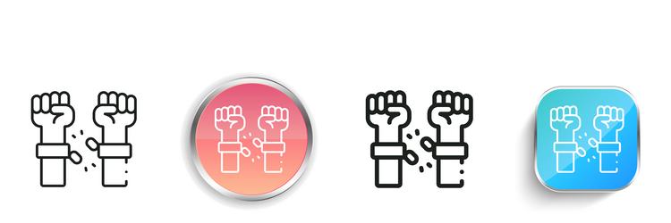 free icon thin linear regular and button style vector image