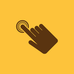 hand click icon cursor symbol flat vector image