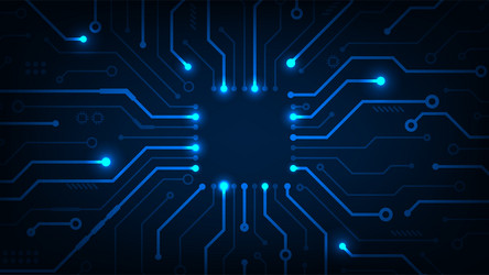 hi tech line circuit technology with concept vector image