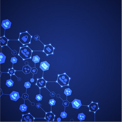 Social Network Connection Background vector image