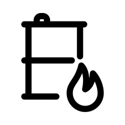 Container with hazardous flammable liquid Vector Image