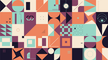 hi-tech geometric abstract pattern design graphics vector image