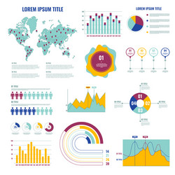 infographic dashboard ui design elements set vector image