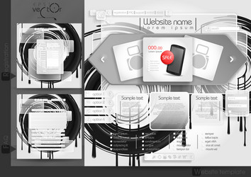 Website design template menu elements vector