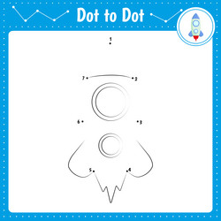 Connect the dots chicken dot to dot educational Vector Image