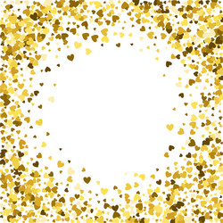 frame or border of random scatter hearts vector image
