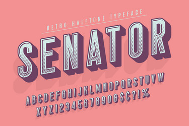 Senator - Retro Display Font vector image