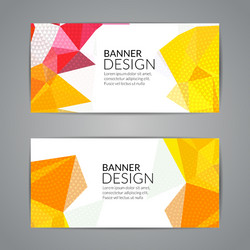 set of polygonal triangular colorful background vector image