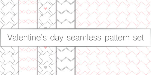 simple ornament seamless patterns set use vector image