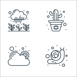 spring line icons linear set quality vector image