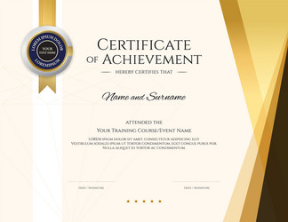 Elegant Certificate Template with Border vector image