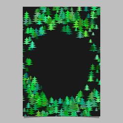 green abstract random seasonal pine tree card vector