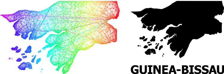linear map guinea-bissau with spectrum gradient vector image