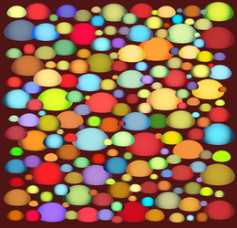 multi colour abstract shape on deep red vector image