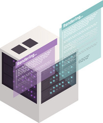 programming isometric concept vector image