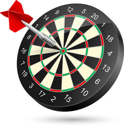 Dartboard with Dart vector image