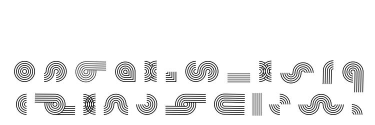 line pattern abstract shapes geometric elements vector image