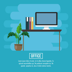 office workplace concept vector