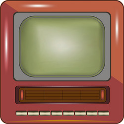 Old tv vector