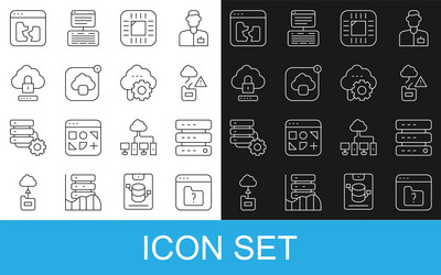 set line file missing server data web hosting vector image